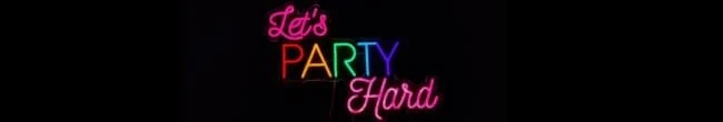 Neonski natpis - Let's party hard